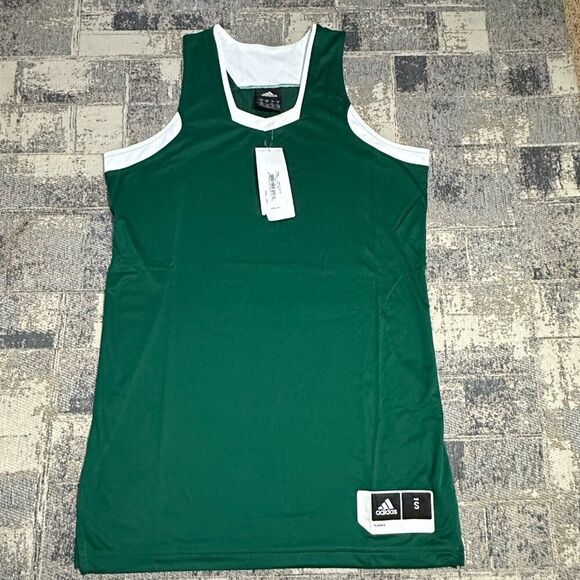 Adidas Crazy Light Women's S Jersey Racer back Tank Sports Green / White NWT - Picture 1 of 7